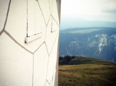 andreco's wall for open in painting, brigata cadore mountain hut (nevegal), august 2013