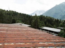 former eni village of borca di cadore_on the dining hall's roof, looking towards the church of our lady of the cadore - photo by sergio casagrande