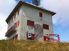 open in painting first day, kabu, brigata alpina cadore mountain hut