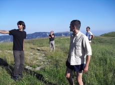 artistis surveying the area at the brigata cadore