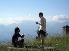 artistis surveying the area at the brigata cadore